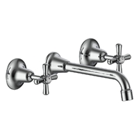 Dorset Cross Wall Spa Set Jumper Valve - Chrome