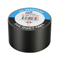 48mm X 30Mt Duct Tape Black UV Resistant 
