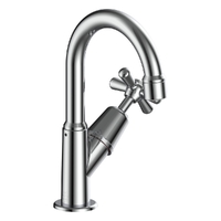 Easy Clean Cross Swivel Pillar Tap - 4 Star
 Jumper Valve - Chrome (Lf)