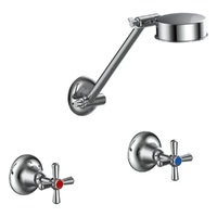 Easy Clean Cross Shower Sets
 Jumper Valve - Chrome