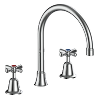 Easy Clean Cross Hob Spa Set Jumper Valve - Chrome