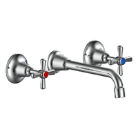 Easy Clean Cross Wall Spa Set Jumper Valve - Chrome