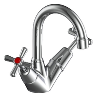 Easy Clean Cross Twin Basin Tap - 4 Star
 Jumper Valve - Chrome (Lf)