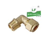 Elbow Copper Olive Compression C M, Brass