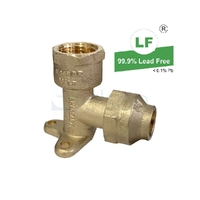 Elbow Flared Compression 15BP Lugged, Brass