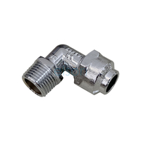 Elbow Flared Compression C M, Chrome Plated