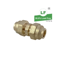 Union Flared Compression Double C C, Brass