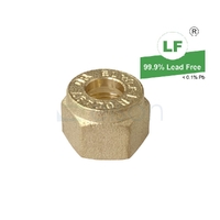 Kinco Nut Nylon Olive Compression, Brass