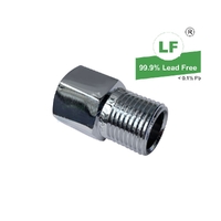 Extension Piece Screwed Brass LENGTH, Chrome Plated