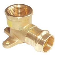 No.15 Female Back Plate Elbow DR BRASS Rp