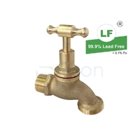 Hose Cock T Head Rough Brass