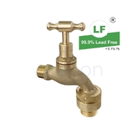 Hose Cock T Head with Vacuum Breaker Rough Brass