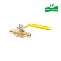 Ball Valve Press Gas DR Brass Lever Handle