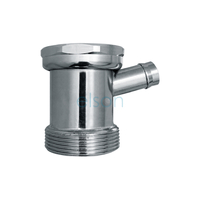 Adaptor Copper M&F Chrome Plated With Dish Nipple