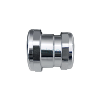 Copper Compression Straight Joiner Cu To PVC Chrome Plated
