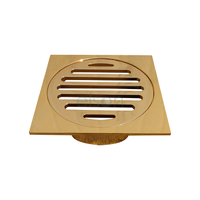 Grate Suit ID PVC Pipe Square Brass Gold Plated