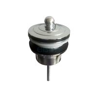 Plug & Waste 2 - Part Tapered Top BSP Base Brass Chrome Plated with 65 Deluxe Plug Chrome Plated