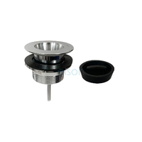 Plug & Waste 2 - Part Top BSP Base Brass Chrome Plated with 57 Plug
