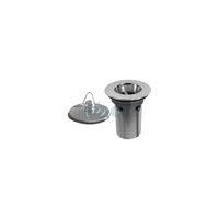 Plug & Waste Overflow With Brass Deluxe Plug Brass Chrome Plated