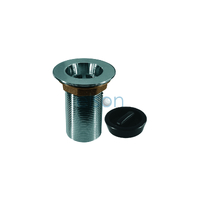 Plug & Waste With Rubber Plug Brass Chrome Plated