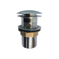 Waste Outlet Overflow Brass Chrome Plated Round Mushroom Pop-up