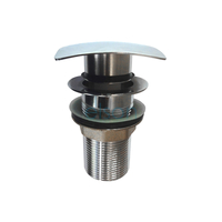 Waste Outlet Overflow Brass Chrome Plated Square Mushroom Pop-up