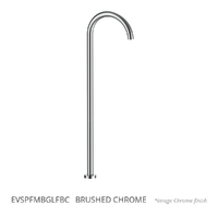 Evolve Gooseneck Floor Mount Spout Brushed Chrome (Lf)