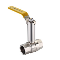 100mmFI X FI AGA Approved Ball Valve Extended Handle Lever Handle 