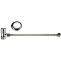 Cistern Stop Mini Kit 300mm Chrome Plated With Flex Hose