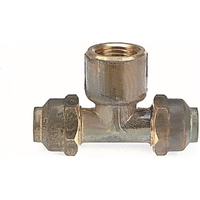 LF 15mm FL x 15mm FL x 15mm FI FEMALE FLARED TEE CENTRE 15mm (1/2" FL x 1/2" FL x 1/2" FI)