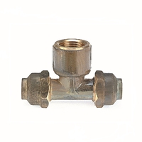 20mm FL X 20mm FL X 15mm FI #25 Female Flared Tee (3/4" FL X 3/4" FL X 1/2" FI)