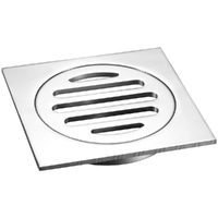 100mm Floor Grate Square Trapscrew Short Tail