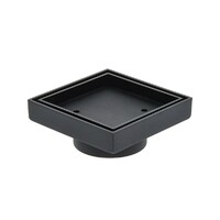 100mm Deluxe Tile Insert Grate Matte Black