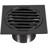 80 X 50 Reducing Floor Grate Square Matte Black