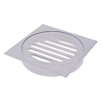 Floor Grate Square 100MM Brushed Nickel