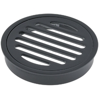 80mm Floor Grate Round Matte Black 