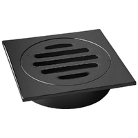 80mm Floor Grate Square Matte Black
