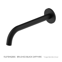 Flute Wall Bath Spout - 200Mm - Brushed Black Sapphire