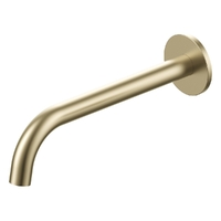 Flute Wall Bath Spout - 200Mm - Brushed Gold