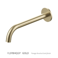 Flute Wall Bath Spout - 200Mm - Gold