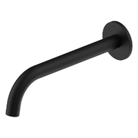 Flute Wall Bath Spout - 200Mm - Matt Black