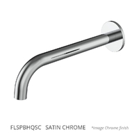 Flute Wall Bath Spout - 200Mm - Satin Chrome