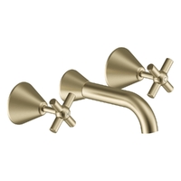Fusion Cross Bath Set - Jumper Valve Brushed Gold