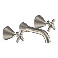 Fusion Cross Bath Set - Jumper Valve Brushed Nickel