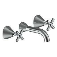 Fusion Cross Bath Set - Jumper Valve Chrome