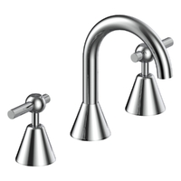 Fusion Lever Basin Set - Fixed Spout - 6 Star - 1/4 Turn Ceramic Chrome (Lf)