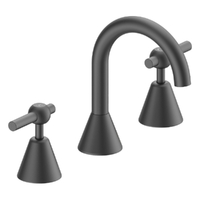 Fusion Lever Basin Set - Fixed Spout - 6 Star - 1/4 Turn Ceramic Gunmetal (Lf)