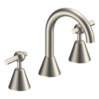 Fusion Lever Basin Set - Fixed Spout - 4 Star - 1/4 Turn Ceramic Brushed Nickel (Lf)