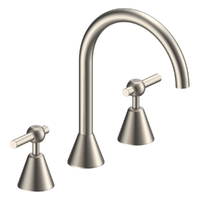 Fusion Lever Hob Sink Set - 4 Star - 1/4 Turn Ceramic Brushed Nickel (Lf)