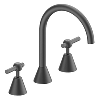 Fusion Lever Vanitee Sink Set - 4 Star - 1/4 Turn Ceramic Gunmetal (Lf)